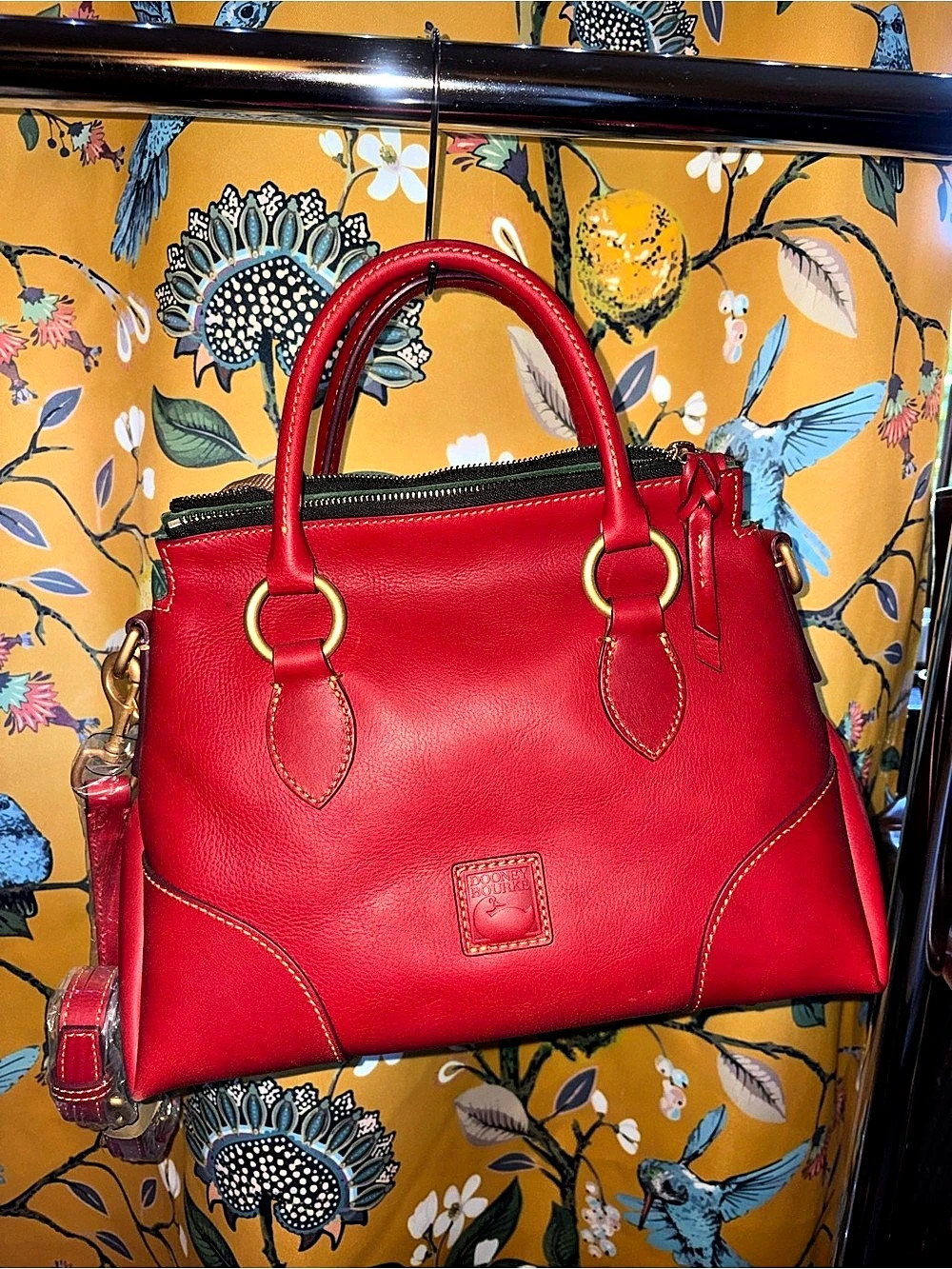Dooney & Bourke Florentine Satchel 30 Red NWT